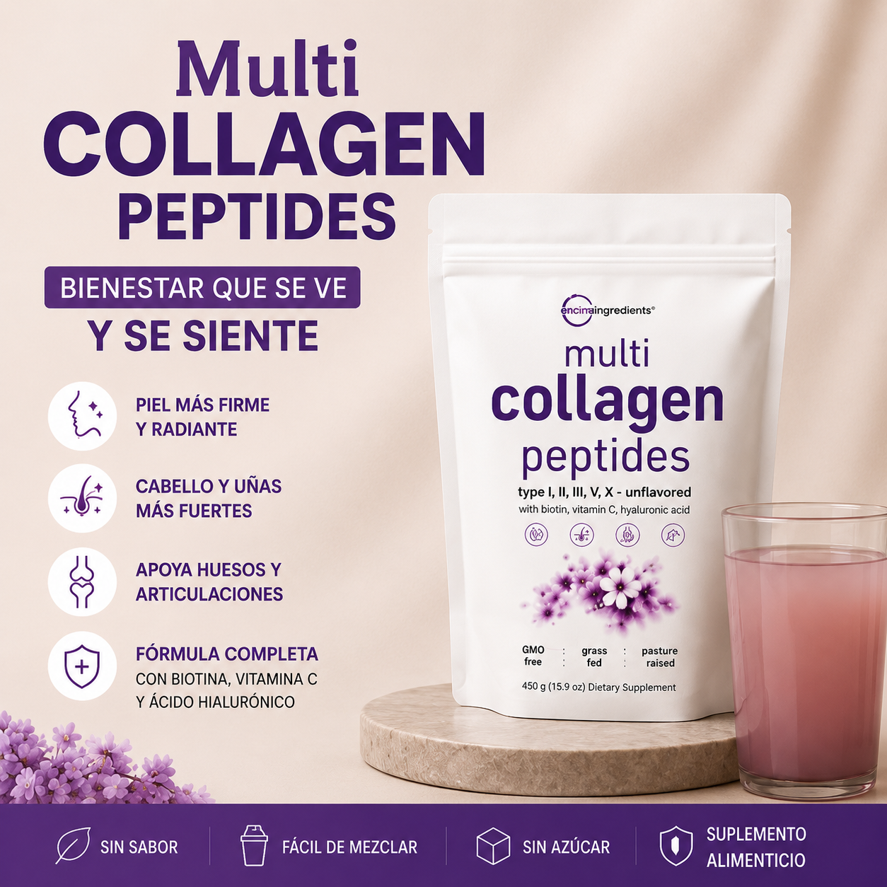 Collagen Peptides Multi - Nutrición Completa para Verte y Sentirte Mejor