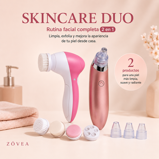 SKINCARE DUO | Masajeador 5 en 1 y Removedor de Puntos negros